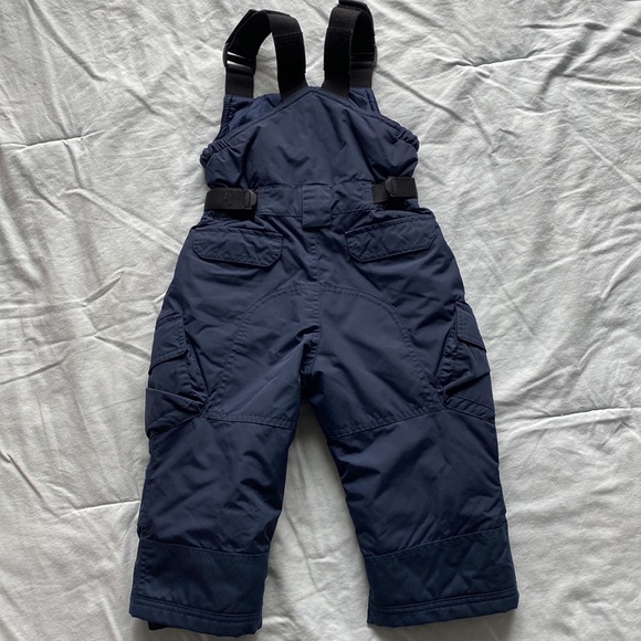 Toddler Navy Blue Snow Overall Pantsuit - Picture 4 of 6